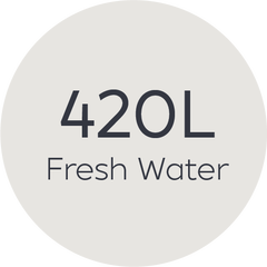 420 L fresh water