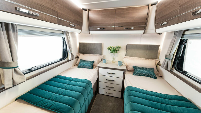 Elddis Affinity 574 twin beds