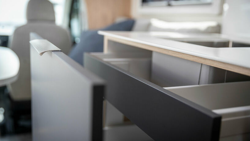 Traillite features drawers